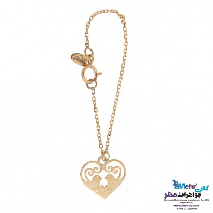 Gold Watch Pendant - Love Birds Design-MW0217